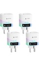 4x Meross Matter Smart Steckdose mit Stromverbrauch, WLAN Steckdosen