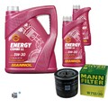 MANN-FILTER Ölfilter 7 L MANNOL 5W-30 Combi LL für Audi 200 2.1 Turbo