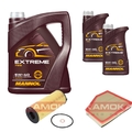 KAMOKA Inspektionspaket MANNOL Extreme 5W-40 7L für BMW 5er Touring 520d