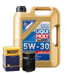 Motoröl 5W30 LIQUI MOLY Longlife Iii 5L+HENGST Ölfilter