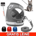 Hunde Katzen Brustgeschirr verstellbar Hundegeschirr gepolstert Nylon  Gr. S M L