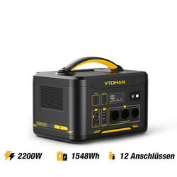 VTOMAN JUMP 2200 Tragbare Powerstation 2200W Solargenerator 1548Wh LiFeP04 Akku