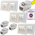 CAT 6a Netzwerkdose Unterputz Datendose Anschlussdose LAN DSL Dose Keystone Cat6