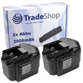 2x Trade-Shop AKKU 12V 2000mAh für Fromm P320 Umreifungsgerät Förch BXS12