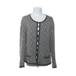 Rabalder, Strickjacke, Damen, Größe: XXL, Grau/Weiß/Rot, Baumwolle #f1y