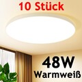 10x 48W LED Deckenlampe Ultraflach Panel Warmweiß Deckenleuchte Wohnzimmer Küche