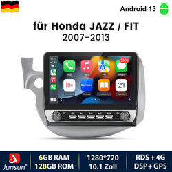 Android 13 CARPLAY Autoradio Für Honda FIT JAZZ 07-14 GPS Navi WIFI BT DAB+ 128G