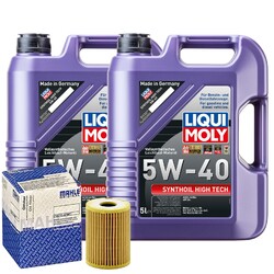 Motoröl 5W40 LIQUI MOLY Synthoil High Tech 10L+MAHLE Ölfilter