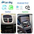 2+64G Android 15 Autoradio Apple Carplay WIFI Für Peugeot 207 CC 2006-2015 DAB+
