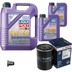 BOSCH Ölfilter 7L Liqui Moly Leichtlauf High Tech 5W-40 für Citroën C25 Bus 2.5