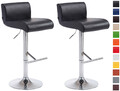 2er Set Barhocker California mit Lehne Höhenverstellbar Drehbar Barstuhl Hocker