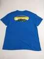 COLUMBIA | Herren blau T-Shirt kurzärmelig Rücken Berg Logo Outdoor | XL