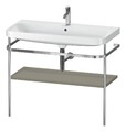 Duravit Happy D.2 Plus C-Shaped Set mit Metallkonsole mit Hahnloch 975 x 490...