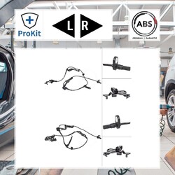 2x A.b.s. Sensor, Raddrehzahl Links, Rechts für Ford RANGER Mazda BT-50 II
