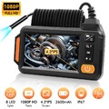 2-10m Endoskop mit 4.3'' LCD 1080P HD Inspektionkamera 8mm Rohrkamera Endoscope