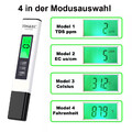 Digital Tester TDS EC TEMP Meter Wasser Messgerät Leitwertmessgerät 0-9990ppm DE