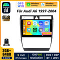 9" 64GB Android 14 Autoradio Apple Carplay GPS Navi AHD Kam für Audi A6 2 S6 RS6