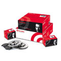 BREMBO GELOCHTE BREMSSCHEIBEN + BELÄGE VORNE HINTEN VW GOLF 5 6 AUDI A3 8P LEON