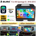 DAB+ Android 14 Autoradio Carplay BT FM GPS Navi Für KIA SPORTAGE 3 SL 2010-2015