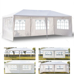 3x6m Outdoor Partyzelt Pavillon Zelt Faltpavillon Festzelt mit  4 * Seitenwänden