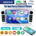 7" Android 14 Autoradio GPS Navi Für Opel Astra H G Corsa C D Zafira B 2 DIN SWC