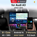 6+128GB Android 13 Für Audi A3 S3 RS3 2003-2013 Autoradio Carplay GPS Navi WIFI