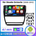 Carplay Für Skoda Octavia 2 2007-2013 Android13 Autoradio GPS SWC WIFI BT 6+128G
