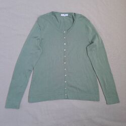 Peter Hahn Damen Supima Cotton Strickjacke Größe EU 42 UK 16 Leichter Pullover