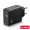 65W Schnell Ladegerät USB Typ C Netzteil PD 2-Port für Notebook Laptop Handy