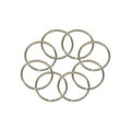 Silber Metall Split Rund Ring Schlüsselanhänger Wahl Form Charm Schlüsselring Kette Geschenk