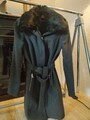 Vero Moda, Wintermantel halblang, mit Echtfellkragen / anthrazit / Gr. S/M
