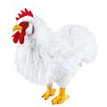 Hahn Kuscheltier stehend weiß 35 cm Plüschtier Huhn Stoffhahn Stofftier