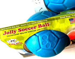 Jolly Pets Soccer Hundeball Hundespielzeug strapazierfähig BLAU 15cm JP112
