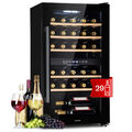 Weinkühlschrank 2 Zonen Weinlagerschrank 29 Flaschen freistehend 80 L Schwarz