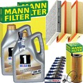 MANN INSPEKTIONSPAKET+MOBIL 0W-40 ÖL passend für PORSCHE CAYENNE 4.8 S 9PA GTS
