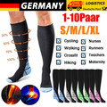1-10 Paar Stützstrümpfe Kompressionsstrümpfe Reisestrümpfe Herren Damen Sport DE
