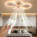 LED Deckenventilator mit RGB Beleuchtung Fernbedienung Wohn Zimmer Schlaf Lüfter