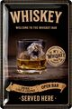 Retro Blechschilder Whiskey Schild lustiger Spruch Bar Pub Deko Whisky 20x30cm