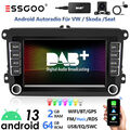 DAB+ 2+64GB Android Autoradio Carplay GPS Für VW Golf 5 6 Polo 6R Touran Tiguan