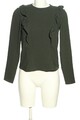 ZARA WOMAN Langarm-Bluse Damen Bluse Gr. DE 34 khaki Casual-Look