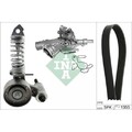 1x Wasserpumpe + Keilrippenriemensatz Schaeffler INA 529 0297 30 passend für