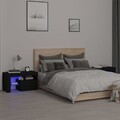2er Set Nachttische mit LED-Leuchten Kommode Schrank Beistelltisch Nachtschrank