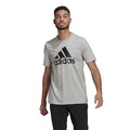 adidas Essentials Big Logo Herren T-Shirt Baumwolle grau / schwarz [GK9123]