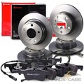 BREMBO BREMSSCHEIBEN +BELÄGE+KONTAKTE VORNE+HINTEN FÜR BMW 1-ER F20 F21 2-ER F22