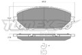 Bremsbelagsatz Scheibenbremse für Jeep 2013-> Vorne Tomex Brakes Tx18-80