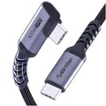 Usb C Kabel 1m 2er Pack 100W Schnellladekabel 10Gbps Videoausgabe 4K PD 90 Grad