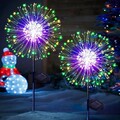 4X LED Solarleuchte Feuerwerk Licht Lichterkette Solarlampe Außen Garten Deko