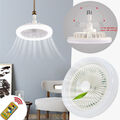 Deckenventilator Mit Beleuchtung Fernbedienung 30W E27 LED Deckenlampe Lüfter