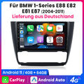 Android 12 CarPlay 9"Autoradio Navi DAB+ Für BMW 1er E81 E82 E87 E88 2004-2011