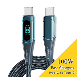 Usb-C-Zu-Usb-C-Pd-Kabel 100 W Schnellladekabel Led-Anzeige Typ-C-Ladegerät  ?